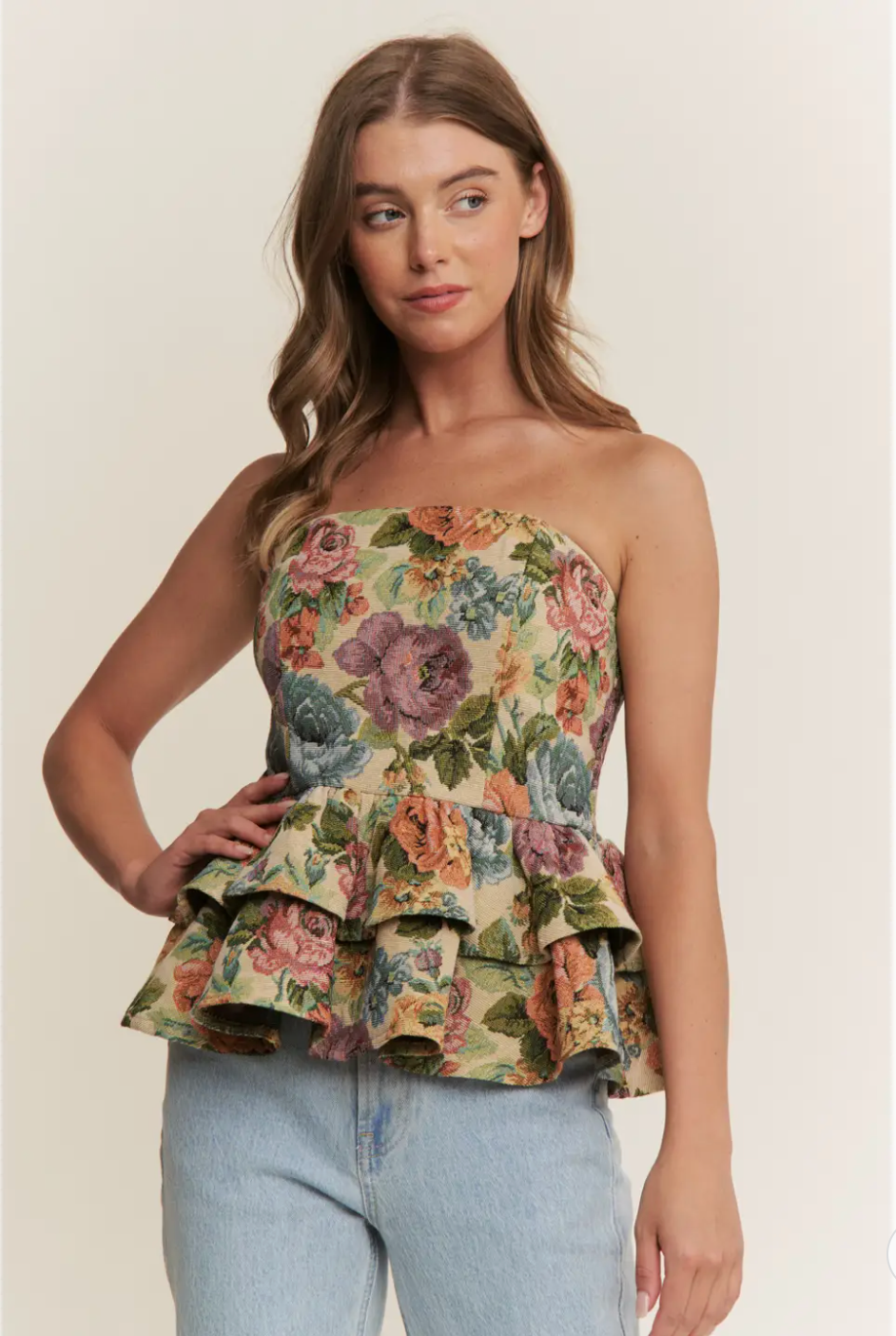 Garden Party Peplum Top