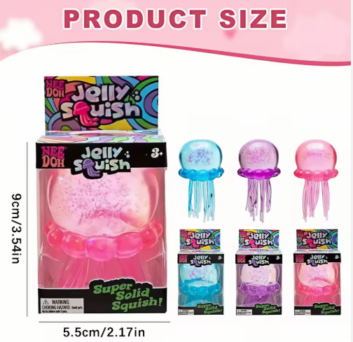 (PRE-ORDER) Needoh Jelly Squish - Pink, Purple, & Blue